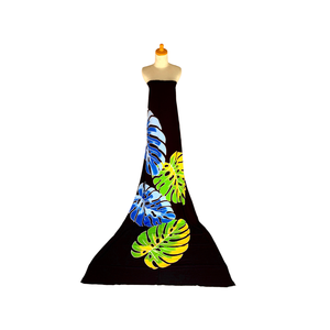 2025 Pareos de rayón de la mejor calidad Pareo de una pieza Floral pintado a mano ilustraciones originales conjunto de 3 piezas mejor ropa de playa balinesa - Product Image 3