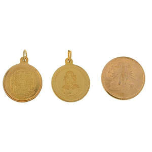 Arihant Gems Jewels Shani Maha Raksha Kawach 17cm X 20cm X 4cm Natural y Certificado Astrologico Metal Chapado en Oro de 18K Dorado+Negro - Product Image 2