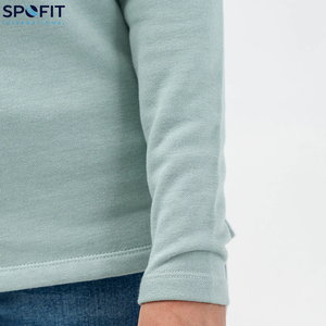 Sudaderas con capucha con hombros caídos de felpa francesa personalizadas, sudadera de algodón de alta calidad con cuello redondo, ropa informal de gran tamaño para mujer - Product Image 4