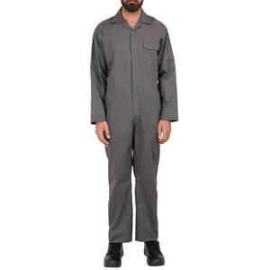 <b>Men</b> Cotton/Polyester Work Coverall Uniform Gray Comfortable Mechanic Welding Technician <b>Overalls</b> Quick Dry Breathable Plus Size - Product Image 1