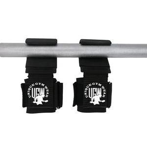 Logotipo personalizado Ganchos de elevación acolchados de algodón resistente Correas Equipo de seguridad de fitness ajustable - Product Image 1