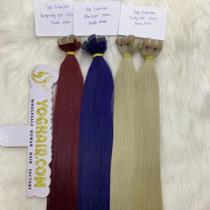 Лента для волос на заказ, набор разных цветов, 8-32 дюйма, прямые волосы, 100% вьетнамский поставщик волос