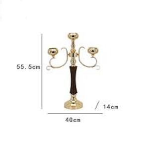 Decorative Iron <b>Candle</b> <b>Holder</b> 40cm Long with 3 <b>Pillar</b> Eco-Friendly Durable Handmade <b>Black</b> Matt Finish - Product Image 5