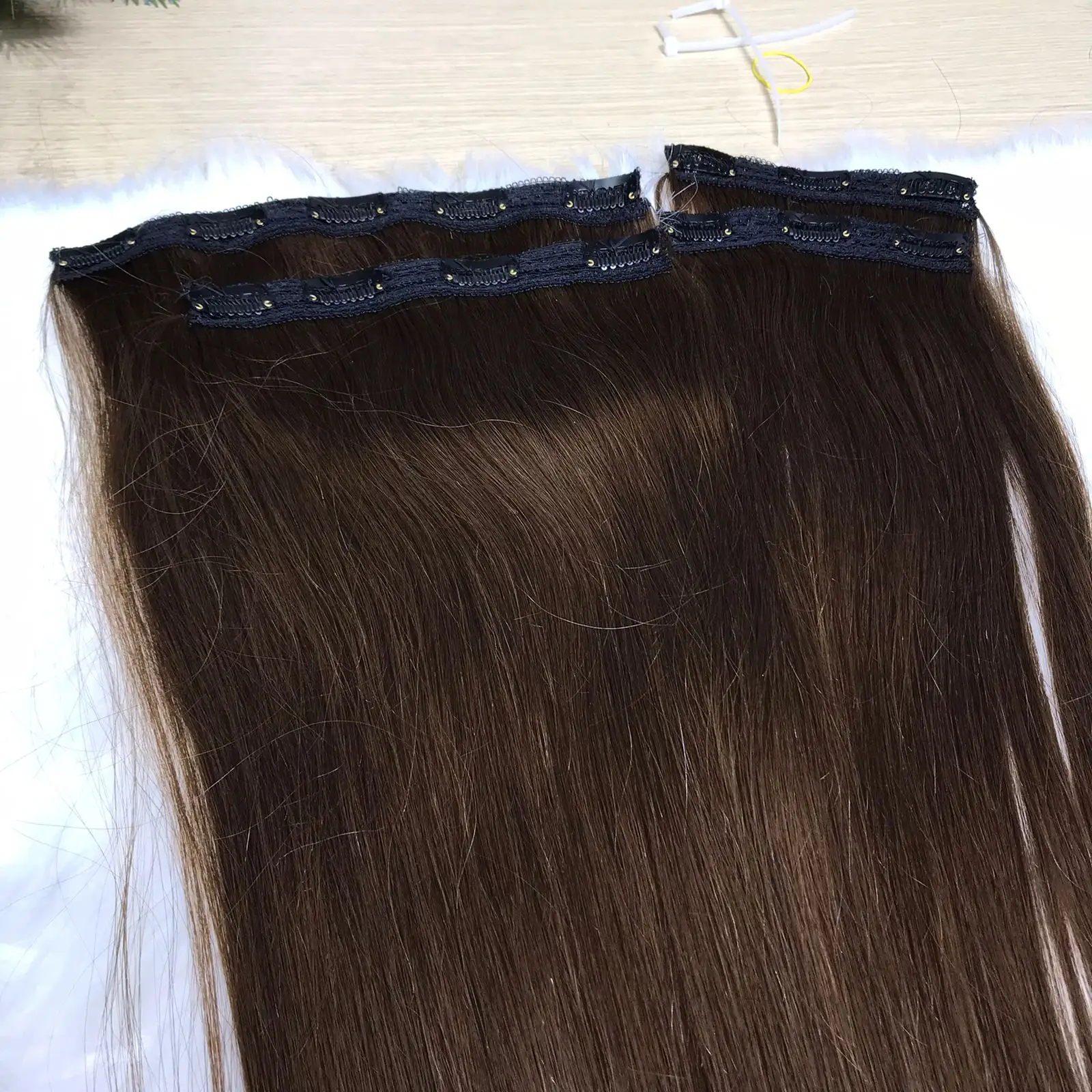 Molletta all'ingrosso in Extension # di colore 4.0 di lusso naturale capelli lisci naturali 100% capelli umani ragazze da esseri umani vietnamiti Ha