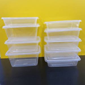 Boîte en plastique rectangulaire jetable transparente avec couvercle, style moderne, fournisseur, 24 oz, logo personnalisé pour aliments/fruits/salades - Product Image 2