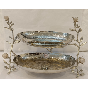 Vantage-Plato moderno de lujo para Tartas, exclusivo de acero inoxidable y resina para decoración del hogar y uso en la cocina - Product Image 1