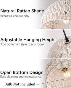 โคมไฟระย้าสีขาวปรับความสูงขนาดกลางได้สำหรับบ้านโรงแรมสำนักงาน E26โคมไฟระย้าตกแต่งบ้านได้อย่างดีเยี่ยม - Product Image 3