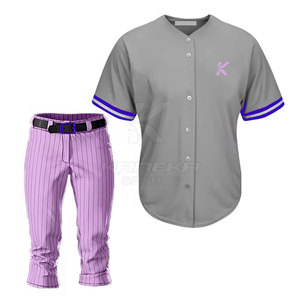 Uniforme de baseball respirant en polyester pour hommes, design de logo personnalisable, ensembles grandes tailles, service OEM, couleur personnalisée de haute qualité - Product Image 6