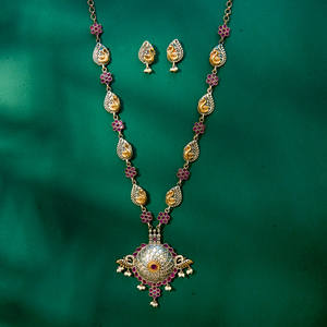 Vente en gros de la vente la plus chaude de collier long oxydé avec placage à deux tons en Inde - Product Image 4