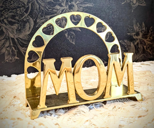 Organisateur de rangement de lettres en laiton vintage Russ porte-courrier bureau ou bureau décor serviette ou porte-épices cadeau parfait pour maman - Product Image 1