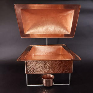 Nouvel arrivage de chauffe-plats de forme rectangulaire classique en métal et cuivre pour la restauration hôtel restaurant équipement - Product Image 3