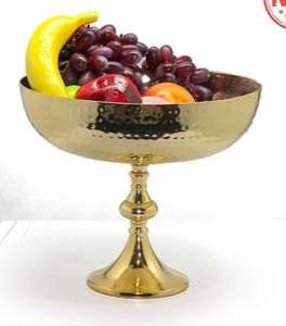 Bol en aluminium martelé de haute qualité, style moderne de styliste, couleur or, service de Fruits, dattes, chocolats, bonbons, vente en gros - Product Image 5