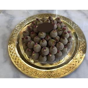 Porte-dessert au chocolat Design classique Plateau doré de haute qualité avec poignée en corde pour les occasions spéciales et tous les événements - Product Image 2