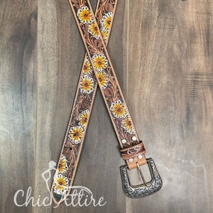 เข็มขัดหนังวัวสำหรับผู้ชายและผู้หญิงปรับได้เข็มขัดหนังวัวส่วนบุคคลวินเทจทันสมัย - Product Image 1