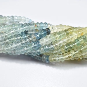 Perles rondes facettées en aquamarine AAA, 5,75-6 mm, pierre précieuse naturelle, brin de 13 pouces, fabrication de bijoux au meilleur prix - Product Image 3