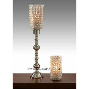 Bougeoir votif de décoration de table en métal et cristal de conception luxueuse bougeoir d'intérieur de grande taille de la meilleure qualité - Product Image 6