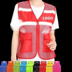 Chaleco Reflectante Multibolsillos al por Mayor, Chaleco Transpirable de Malla para Voluntarios Comunitarios - Product Image 4