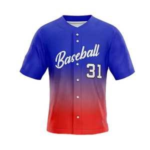 Haute qualité personnalisé nouveau maillot de baseball imprimé par transfert de chaleur 100% polyester évacuation de l'humidité à séchage rapide personnalisable - Product Image 1