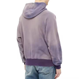 Sweat à capuche surdimensionné à motif solide d'hiver avec logo brodé sur le devant avec ourlets côtelés pour 2026 - Product Image 3