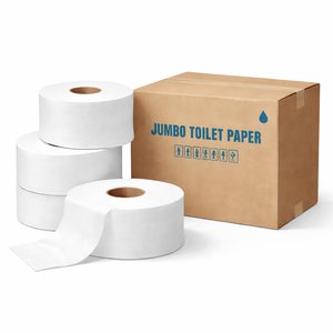 Papier toilette 5 plis, rouleau jumbo, haute qualité, absorbant, papier toilette jumbo pour salle de bain d'hôtel - Product Image 1