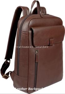 Sac à dos en cuir bicolore sécurisé spacieux prix de gros classique fabriqué à la main entreprise usine directe remise en vrac tendance - Product Image 4