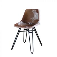Vente chaude Polyvalent Industriel En Cuir Pliable Chaise De Salle À Manger Jambes En Épingle À Cheveux pour La Maison Bar Appartement Maison Bureau Entrepôt Gym
