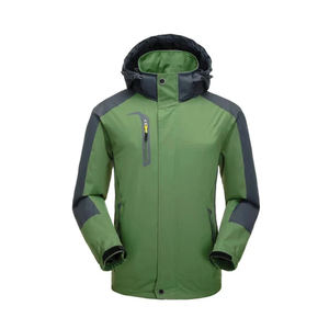 Veste d'extérieur à blocs de couleurs avec coque dure coupe-vent et imperméable aux couleurs contrastées pour l'alpinisme - Product Image 4
