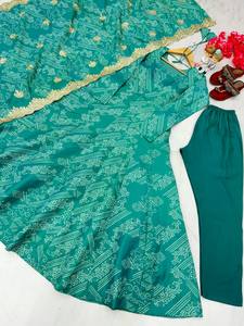 ผ้าไหมพิมพ์ลาย anarkali ออกแบบล่าสุด - Product Image 4