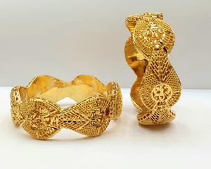 Wholesale 24K Gold Plated <b>Stainless</b> <b>Steel</b> Bracelets Stylish High Quality Fashion <b>Bangles</b> 24K Gold Plated Jewelry - Product Image 2