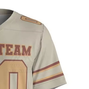 Nouveauté, maillot de football américain respirant de haute qualité à manches courtes, 100% polyester, vente en gros - Product Image 3