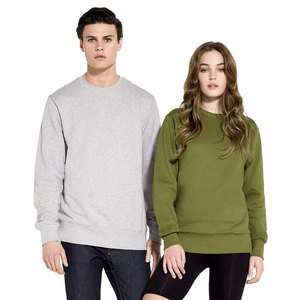 Customized Green 100% Cotton Casual <b>Pullover</b> <b>Men</b> Women Long Sleeve Sweatshirts - Product Image 4