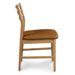 เก้าอี้รับประทานอาหารไม้เนื้อแข็งที่เรียบง่ายพร้อมพนักพิงที่ออกแบบตามหลักสรีรศาสตร์และพื้นผิวเรียบเหมาะสำหรับห้องครัวสำนักงานหรือร้านอาหาร - Product Image 2