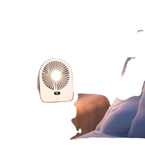 Ventilador de Escritorio Portátil Recargable con Pantalla LED, 5 Velocidades, Pequeño, con Gancho para Colgar, para Oficina, Hogar y Viajes - Product Image 1