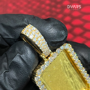 Pendentif personnalisé en moissanite avec photo, breloque en diamant VVS, pendentif photo personnalisé en argent sterling, certifié GCI IDGL, de luxe, tendance - Product Image 3