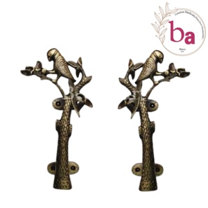 Poignée de porte et de tiroir en fonte antique tire oiseaux fleur laiton pour armoire cuisine chambre et salle à manger Style Design industriel - Product Image 1