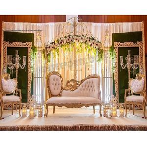 Maravilloso anillo de boda hindú Ceremonia Evento Escenario Elegancia Escenario de fiesta de boda Escenario de recepción de boda dorado - Product Image 1