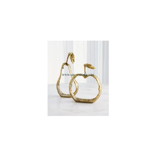 ชุด2ผลไม้ออกแบบบนโต๊ะทองเหลืองรูปปั้นที่เป็นเอกลักษณ์คุณภาพดีกว่าขนาดต่างๆรูปปั้นแฟนซีของขวัญทองเหลืองโบราณ - Product Image 1