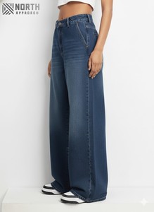Pantalones vaqueros de pierna ancha extrema para mujer, pantalones vaqueros transpirables de talla grande, pantalones vaqueros para mujer, superventas de 2025 - Product Image 5