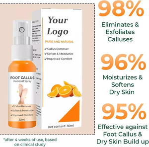 Logotipo personalizable Cuidado DE LOS PIES Spray Té verde Naranja Pie Exfoliar Peel Off Spray Talones agrietados Callos de piel muerta Pedidos al por mayor - Product Image 5
