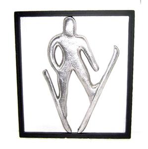 Sculpture contemporaine en aluminium métal abstraite BADMINTON décoration maison statue moderne art élégant pour le bureau de luxe et l'accent de table - Product Image 3