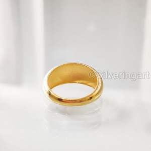 Bague pour homme en or uni finition mate, bague de méditation anti-stress, bague en argent massif 925 faite à la main, bijoux personnalisés - Product Image 6