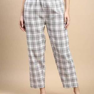 Pyjama femme 100% coton respirant Stone Wash Palazzo pantalon tissé usage domestique mode vêtements de nuit pour le printemps été - Product Image 2