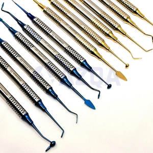 Juego de Instrumentos de Obturación Dental de Composite, Recubiertos de Titanio Dorado y Azul, Herramientas de Colocación y Contorneado Restaurador - Product Image 6
