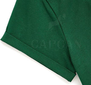 Camiseta recortada elegante para mujer Loose Fit O-cuello Logotipo personalizable Hecho en Pakistán Decoración de botones de invierno - Product Image 4