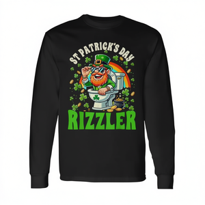 Camiseta de manga larga para niños Rizzler del Día de San Patricio, diseño de duende verde - Product Image 2