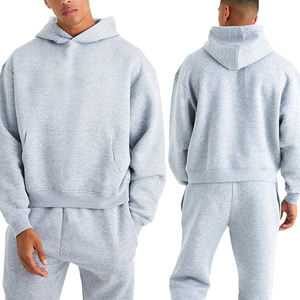 Sudaderas con capucha personalizadas y pantalones de chándal 100% algodón 500 GSM chándal de gran tamaño para hombre con alta calidad - Product Image 4