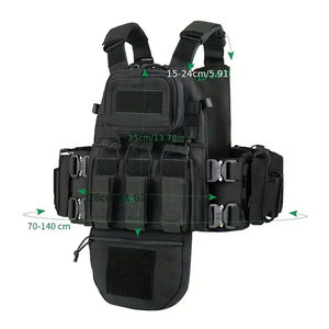 Chaleco Táctico de Protección Corporal, Camuflaje para Exteriores, Sistema Molle, Portaplacas Balístico, Ajustable, con Peso, Cómodo - Product Image 2