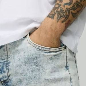 Décoration à double poche lavée à l'acide Taille personnalisée Couleur 100% Cotton Denim Cargo Style High Street Service OEM Fast Turn Around - Product Image 2