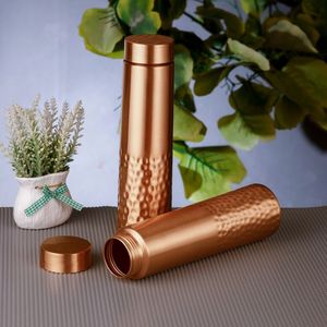 Antique Style Pure Copper 500ml Bottle Premium Handmade Finish Improved Digestion & Immunity Support with Ayurvedic Hydration - Product Image 2