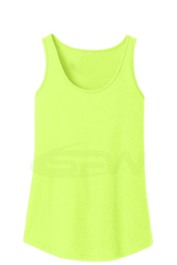 Camiseta de gimnasio personalizada OEM para mujer, camisetas sin mangas informales transpirables de talla grande para mujer, decoración de encaje de tela tejida para verano - Product Image 5